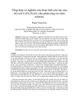 Tổng hợp và nghiên cứu hoạt tính xúc tác của hệ oxit CeO2-Fe2O3 cho phản ứng oxi hóa Toluene
