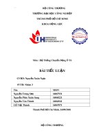 Bài tiểu luận: Hệ thống lái trợ lực thủy lực