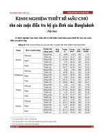 Kinh nghiệm thiết kế mẫu chủ cho các cuộc điều tra hộ gia đình của Bangladesh (Tiếp theo)