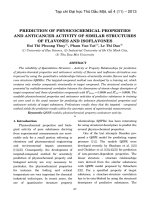 Prediction of physicochemical properties and anticancer activity of similar structures of flavones and isoflavones