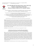 Al-in hornblende th ermobarometry and Sr-Nd-O-Pb isotopic compositions of the early miocene Alaçam granite in NW Anatolia (Turkey)