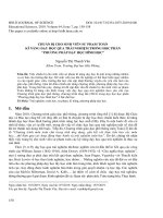 Chuẩn bị cho sinh viên sư phạm toán kĩ năng dạy học qua trải nghiệm trong học phần “phương pháp dạy học hình học”