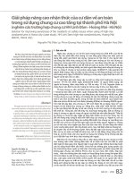 Giải pháp nâng cao nhận thức của cư dân về an toàn trong sử dụng chung cư cao tầng tại thành phố Hà Nội (nghiên cứu trường hợp chung cư HH Linh Đàm - Hoàng Mai - Hà Nội)