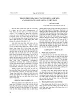 Thành phần hóa học của tinh dầu lanh mèo (Cannabis Sativa SSP. Sativa) ở Việt Nam