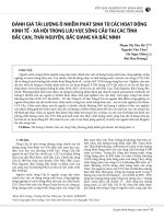 Đánh giá tải lượng ô nhiễm phát sinh từ các hoạt động kinh tế   xã hội trong lưu vực sông Cầu tại các tỉnh Bắc Cạn, Thái Nguyên, Bắc Giang và Bắc Ninh