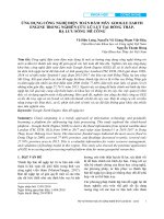 Ứng dụng công nghệ điện toán đám mây Google Earth Engine trong nghiên cứu lũ lụt tại Đồng Tháp, hạ lưu sông Mê Công