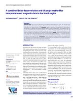 A combined Euler deconvolution and tilt angle method for interpretation of magnetic data in the South region