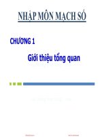 Bài giảng Nhập môn mạch số: Chương 1 - ThS. Hồ Ngọc Diễm