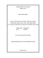 Chủ quyền quốc gia đối với hoạt động thăm dò, khai thác dầu khí trên biển của cộng hòa xã hội chủ nghĩa việt nam 