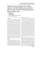 Nghiên cứu xây dựng bản đồ ô nhiễm ozone và chế độ ô nhiễm ozone tại thành phố Cần Thơ từ đó đề xuất giải pháp giảm thiểu ô nhiễm ozone