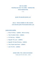 Tiểu luận: Trách nhiệm và tiêu chuẩn của người quản trị nguồn nhân lực