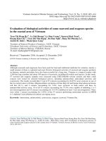 Evaluation of biological activities of some seaweed and seagrass species in the coastal area of Vietnam