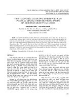 Tính toán chiều dài đường bờ biển Việt Nam (phần lục địa) dựa trên hệ thống bản đồ địa hình toàn quốc tỷ lệ 1/50.000
