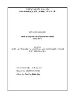 Tiểu luận môn học: Quản lý tổng hợp tài nguyên và môi trường lưu vực hồ Thác Bà