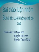 Bài thảo luận nhóm: Lưới khống chế độ cao
