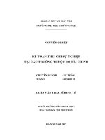 luận văn thạc sĩ kế toán thu, chi sự nghiệp tại các trường thuộc bộ tài chính 