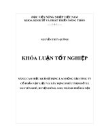 Khóa luận tốt nghiệp: Nâng cao hiệu quả sử dụng lao động tại Công ty Cổ Phần vật liệu và xây dựng Phúc Thịnh ở xã Nguyên Khê, huyện Đông Anh, thành phố Hà Nội