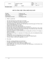 mô tả công việc công nhân sản xuất