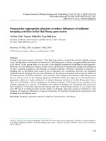 Đề xuất các giải pháp giảm thiểu tác động do đổ thải bùn cát nạo vét ở vùng ven biển Hải Phòng