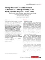A study of seasonal rainfall in Vietnam at the end of 21st century according to the Non-Hydrostatic Regional Climate Model