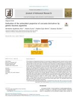 Evaluation of the antioxidant properties of curcumin derivatives by genetic function algorithm