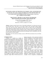 Investigation of protein patterns and antioxidant activity of collagen hydrolysates from skin of fan bellied leatherjacket Monacanthus chinensis by various enzymes