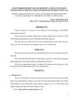 Đề tài: Tìm hiểu Mikrotik Router và xây dựng demo hệ thống Hotspot Gateway cho dịch vụ Internet lan Wifi có chứng thực