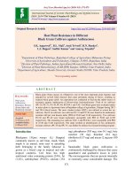 Host plant resistance in different black gram cultivars against anthracnose