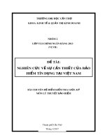 Đề tài: Nghiên cứu về sự cần thiết của bảo hiểm tín dụng tại Việt Nam