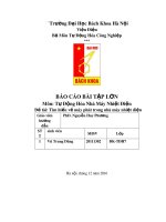 Báo cáo bài tập lớn Tự động hóa nhà máy nhiệt điện: Tìm hiểu về máy phát trong nhà máy nhiệt điện