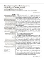 Đề xuất giải pháp kiểm định và quan trắc kết cấu bê tông cốt thép sử dụng phương pháp sóng âm thanh