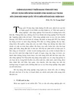 Chính sách phát triển mang tính đột phá để xây dựng nền nông nghiệp công nghệ cao trong bối cảnh hội nhập quốc tế và biến đổi khí hậu hiện nay
