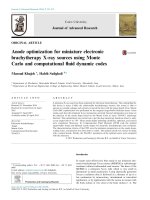 Anode optimization for miniature electronic brachytherapy X-ray sources using Monte Carlo and computational fluid dynamic codes