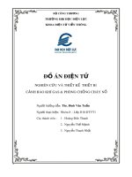 Đồ án điện tử: Nghiên cứu và thiết kế thiết bị cảnh báo khí gas & phòng chống cháy nổ