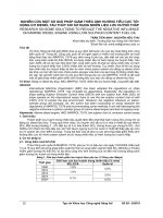 Nghiên cứu một số giải pháp giảm thiểu ảnh hưởng tiêu cực tới động cơ diesel tàu thủy khi sử dụng nhiên liệu lưu huỳnh thấp