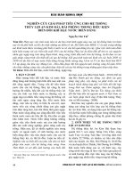 Nghiên cứu giải pháp tiêu úng cho hệ thống thủy lợi An Kim Hải, Hải Phòng trong điều kiện biến đổi khí hậu nước biển dâng