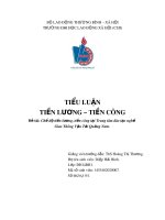 Tiểu luận Tiền lương - Tiền công: Chế độ tiền lương, tiền công tại Trung tâm đào tạo nghề Giao Thông Vận Tải Quảng Nam