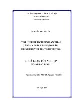 Tóm tắt Khóa luận tốt nghiệp ngành Bảo tàng học: Tìm hiểu di tích đình An Thái
