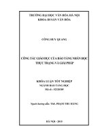 Tóm tắt Khóa luận tốt nghiệp ngành Bảo tàng học: Công tác giáo dục của bảo tàng nhân học - Thực trạng và giải pháp