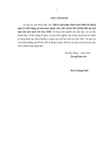 luận văn thạc sĩ một số giải pháp nhằm hoàn thiện hệ thống quản lý chất lượng an toàn thực ph m theo tiêu chu n ISO 220002005 tại nhà máy sữa tươi sạch TH true milk 