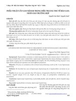 Phẫu thuật cắt gan nội soi trong điều trị ung thư tế bào gan: Nhân hai trường hợp