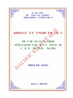 Khóa luận tốt nghiệp: Thực trạng và giải pháp nâng cao hiệu quả đầu tư xây dựng cơ bản ở thị xã Hương Trà