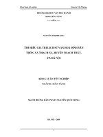 Tóm tắt Khóa luận tốt nghiệp ngành Bảo tàng học: Tìm hiểu giá trị lịch sử văn hóa đình Yên Thôn, xã Thạch Xá, huyện Thạch Thất, TP.Hà Nội