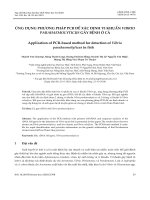 Ứng dụng phương pháp PCR để xác định vi khuẩn vibrio parahaemolyticus gây bệnh ở cá