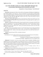 Các yếu tố tiên lượng tử vong viêm phổi thở máy do Acinetobacter baumannii ở người cao tuổi