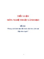 Tiểu luận: Phong cách lãnh đạo độc đoán của Steve Jobs tại Tập đoàn Apple