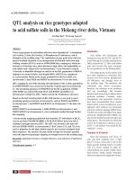 QTL analysis on rice genotypes adapted to acid sulfate soils in the Mekong river delta, Vietnam