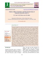 Studies on effect of soil macro and micronutrient status of tamarind (Tamarindus indica L.)