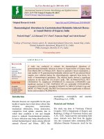 Haematological alterations in gastrointestinal helminths infected horses at Anand district of Gujarat, India