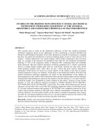 Studies on the disinfection efficiency of Hoa Sen medical instrument sterilizing equipment at the general, obstetrics and paediatrics hospitals in Travinh province